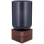 ВАЗА "WOODY" GREY 13*13*25 CM