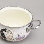 КАСТРЮЛЯ AGNESS ЭМАЛИРОВАННАЯ СО СТЕКЛЯННОЙ КРЫШКОЙ СЕРИЯ "LAVANDER CATS", 2,0 Л ДИА. 18СМ